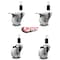 Service Caster 3'' Nylon Swivel 1-3/8'' Expanding Stem Caster Set 2 Total Lock Brakes, 4PK SCC-EXTTL20S314-NYS-2-S-2-138 - alternate 3